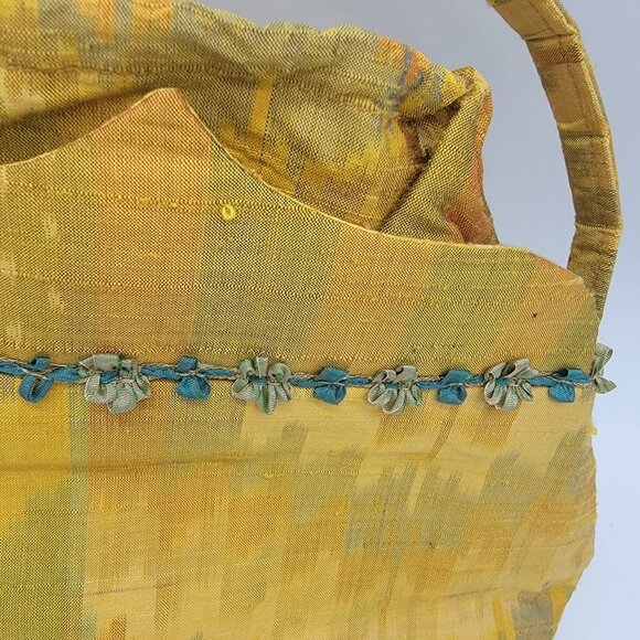 Christine Henson Now and Zen Hippie Boho Colorful Fabric Handbag Cinch Purse - Picture 5 of 10